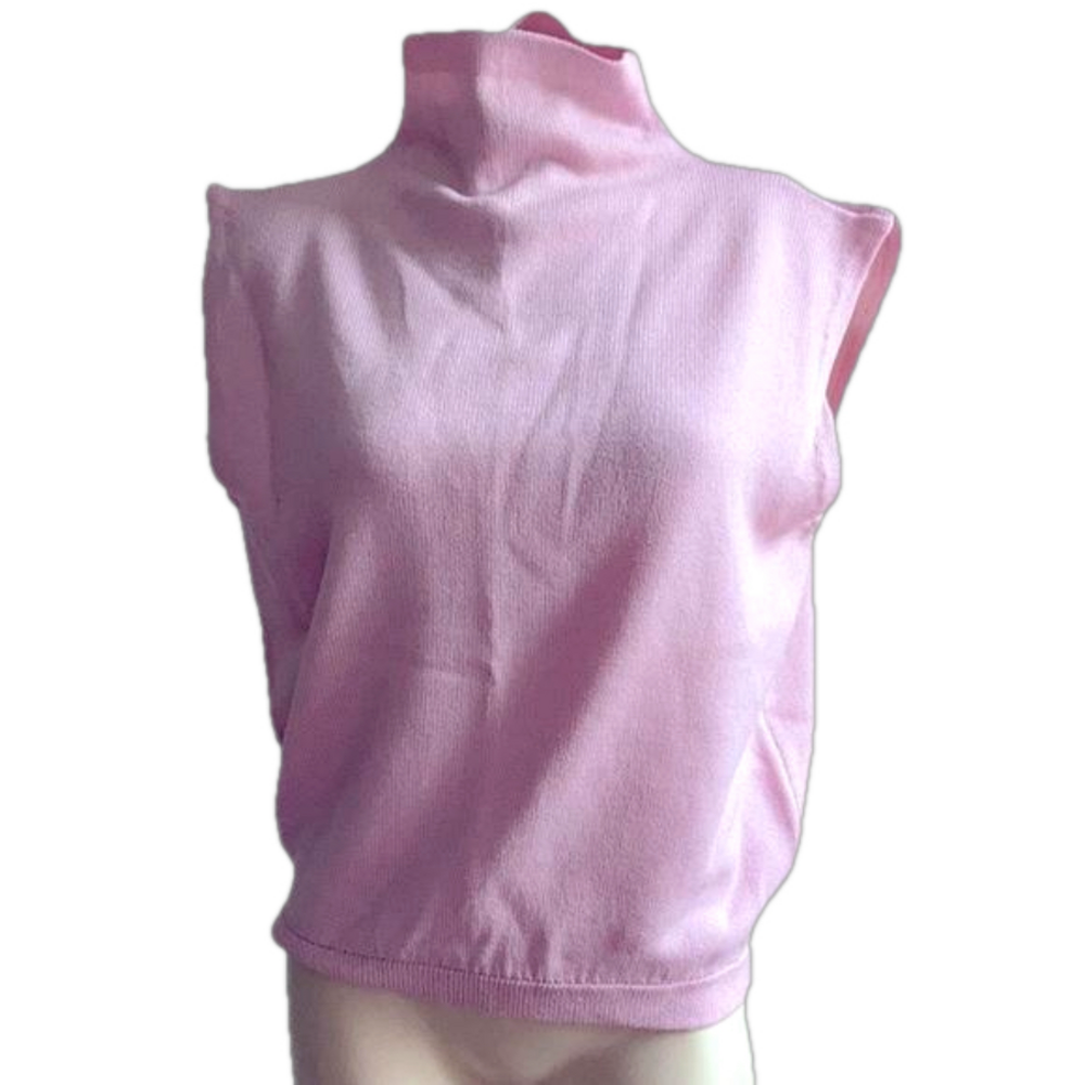 St.john ?? sleeveless pink turtleneck. As is